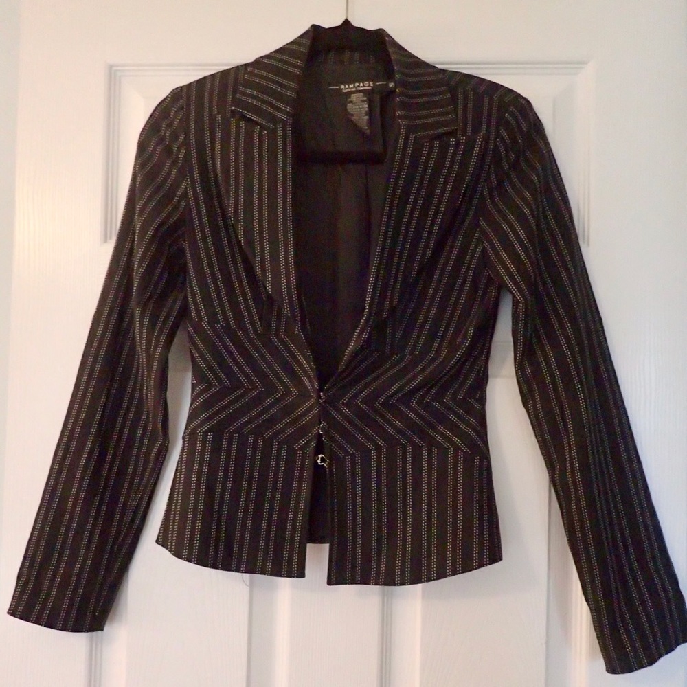 Rampage Striped Black & White Blazer for Juniors